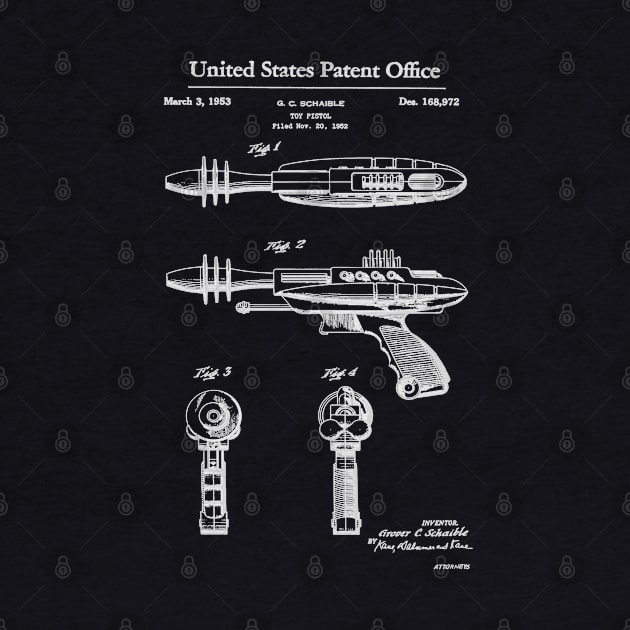 Laser Gun Toy Patent White by Luve